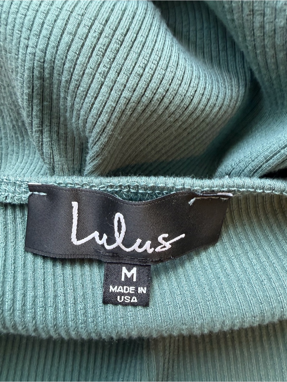 Lulu's Teal Ribbed Square Tank Medium - Picture 4 of 4